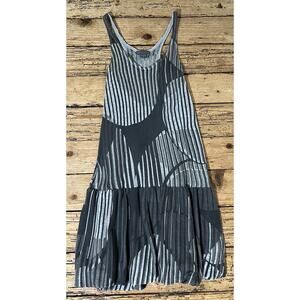 Armani Exchange Women’s Size S Gray Geometric Balloon Ruffle Tank Dress